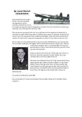 A preview of a PDF biography for Marshall, Joseph